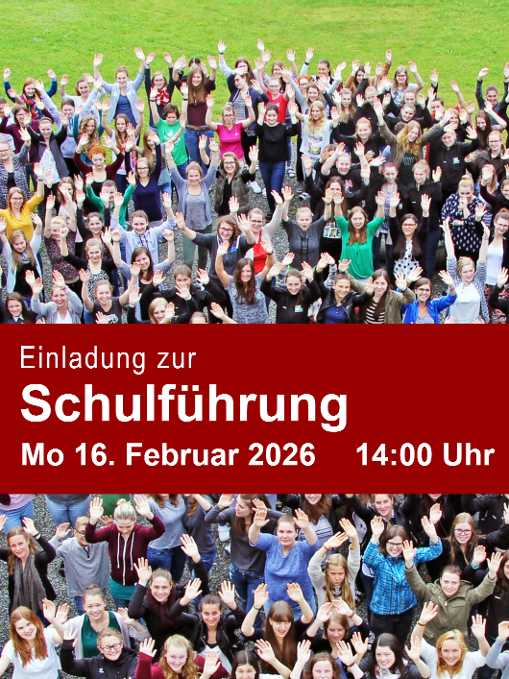 Einladung zur Schulführung am Mo, 16. Februar 2026