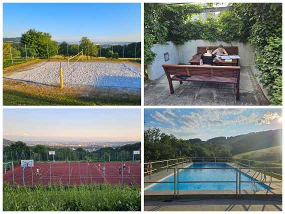 Collage von Angeboten am Schulareal