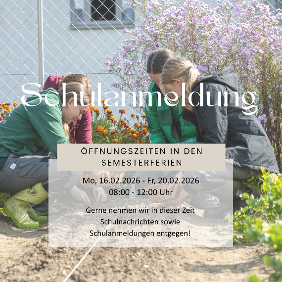 Öffnungszeiten in den Semesterferien