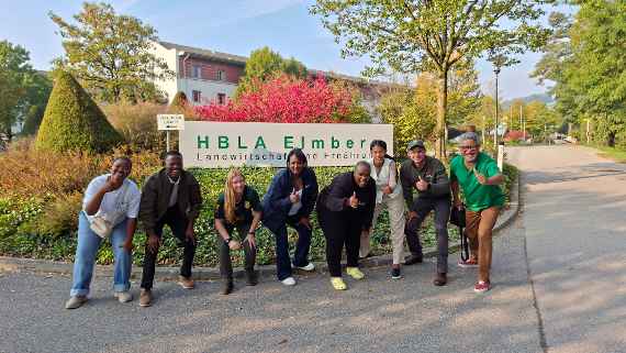 Die Gäste aus Südafrika beim Abschied von Elmberg